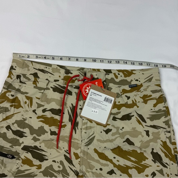 Simms Fishing M’s Seamount Board Shorts Mens Sz 36 Ghost Camo Performance B6 - Picture 7 of 9
